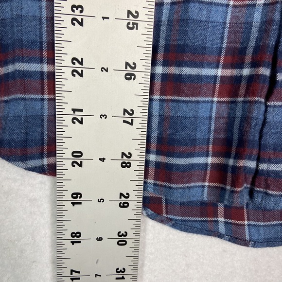 C17 Cedixsept Flannel Shirt Mens M Blue Plaid Pearl‎ Snap Western Outdoor - Picture 5 of 9